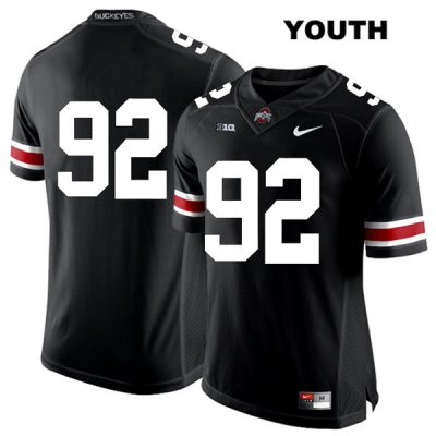 Youth NCAA Ohio State Buckeyes Haskell Garrett #92 College Stitched No Name Authentic Nike White Number Black Football Jersey WK20G24HZ